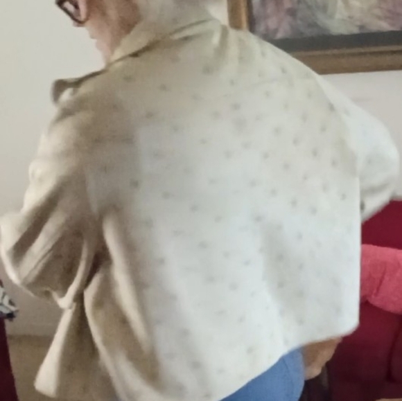 Cato Cream Star Pattern Jacket Blazer Oversized - Picture 4 of 14